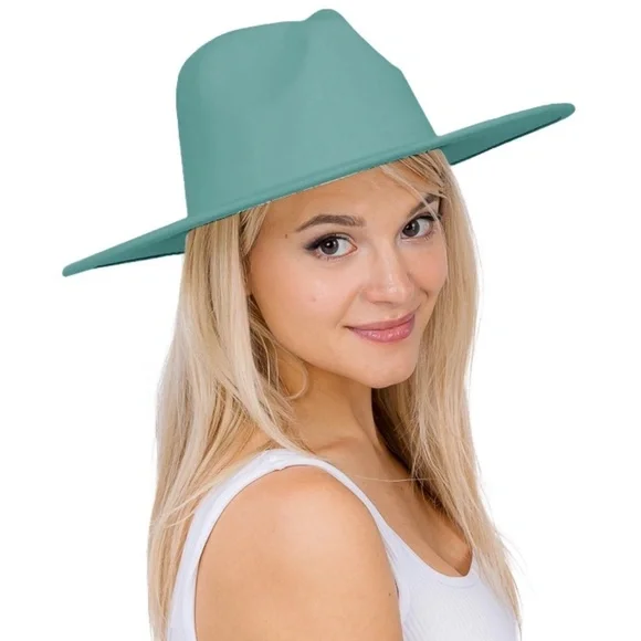 Tiffany blue wide brim hat Women main image 2